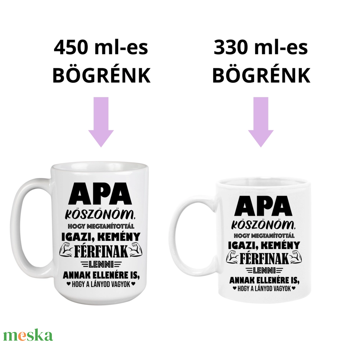 Vicces apás bögre  Apa, köszönöm, hogy kemény férfinak neveltél - otthon & lakás - konyhafelszerelés, tálalás - tálalás - bögre & csésze - Meska.hu