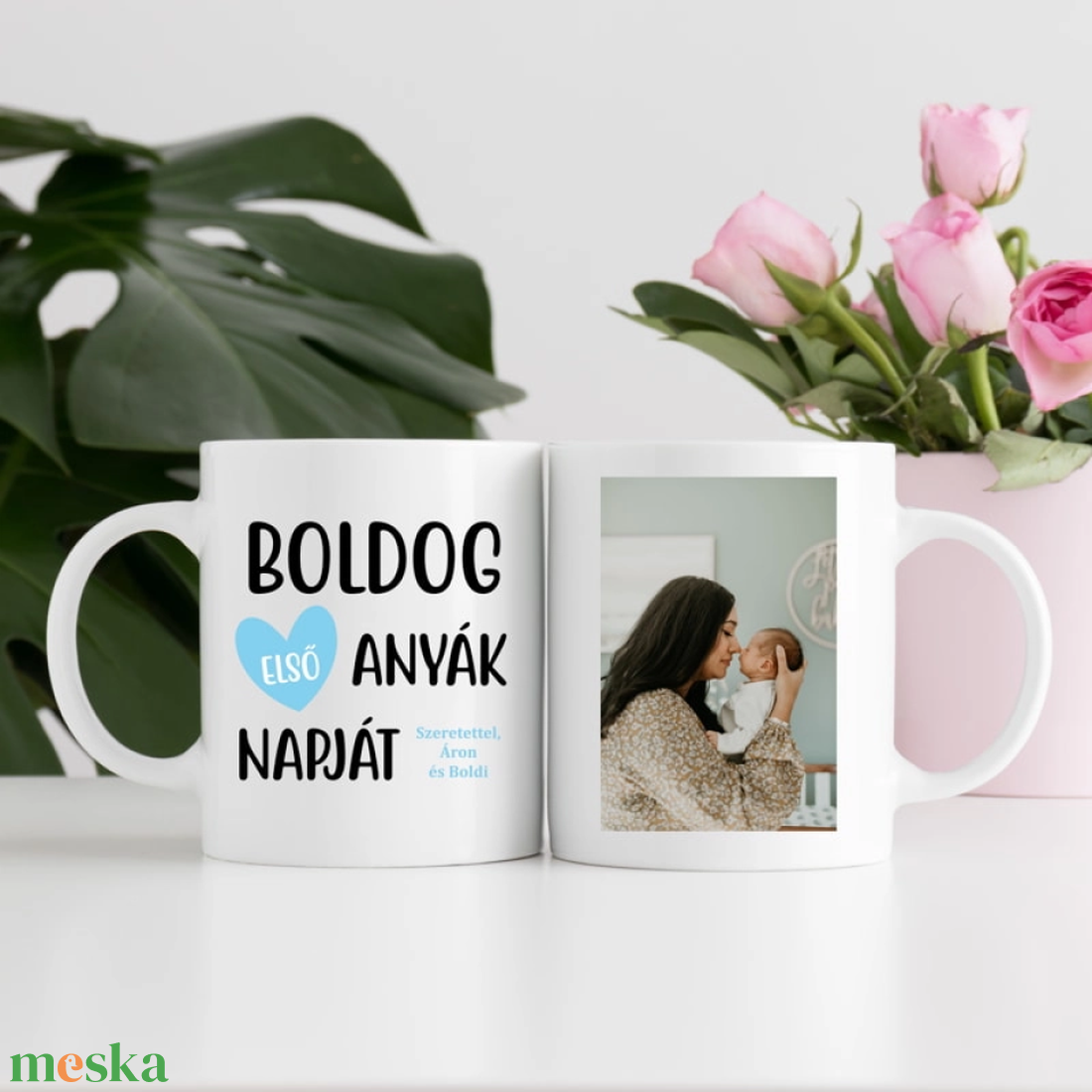 Boldog első Anyák napját!  egyedi Anyák napi bögre - otthon & lakás - konyhafelszerelés, tálalás - tálalás - bögre & csésze - Meska.hu