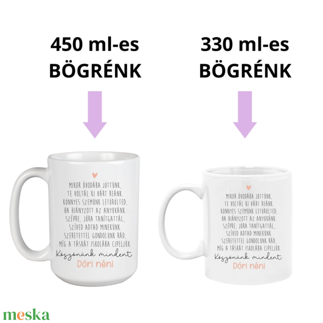 Ballagási ajándék ovónéniknek  gyerekneves kerámia bögre - otthon & lakás - konyhafelszerelés, tálalás - tálalás - bögre & csésze - Meska.hu