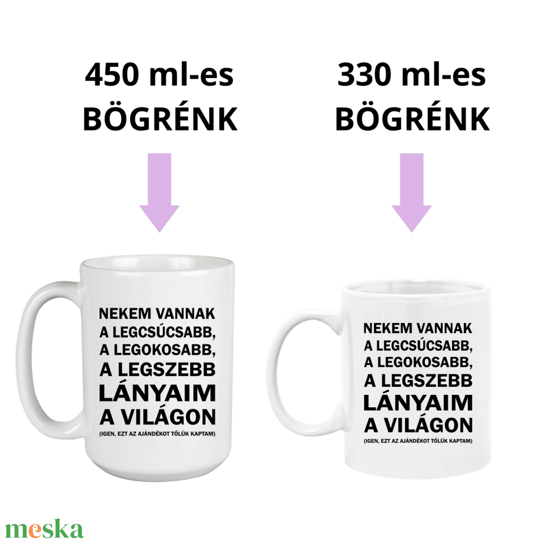 Apa-lánya bögre, ajándék apának a lányoktól - otthon & életmód - konyhafelszerelés, tálalás - tálalás - bögre & csésze - Meska.hu