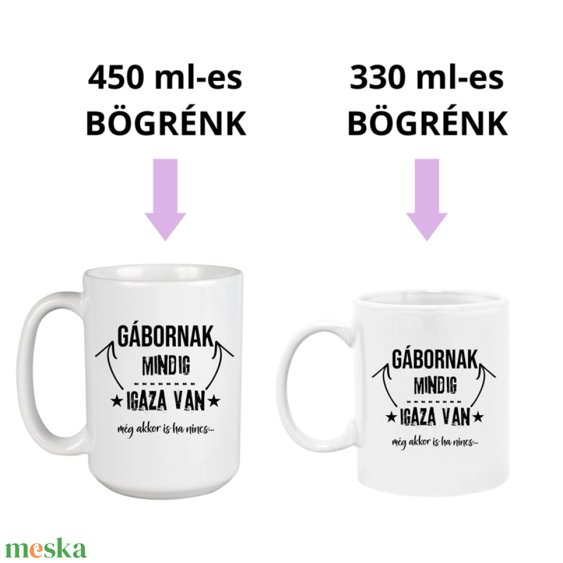 Ajándék névnapra férfinak  mindig igaza van bögre - otthon & életmód - konyhafelszerelés, tálalás - tálalás - bögre & csésze - Meska.hu