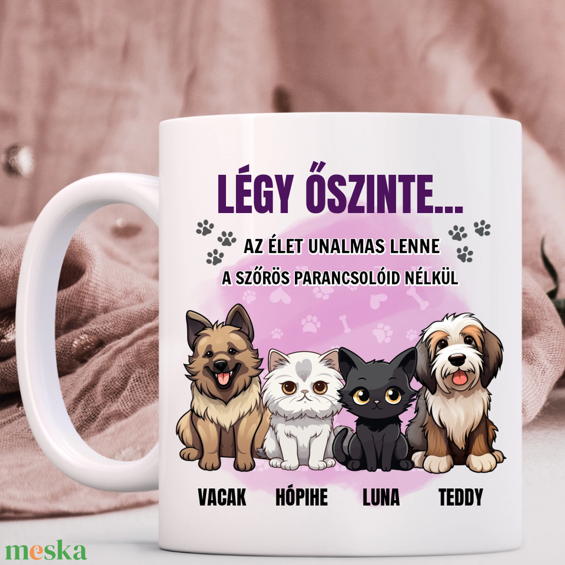 Légy őszinte, vicces állatos bögre - otthon & életmód - konyhafelszerelés, tálalás - tálalás - bögre & csésze - Meska.hu