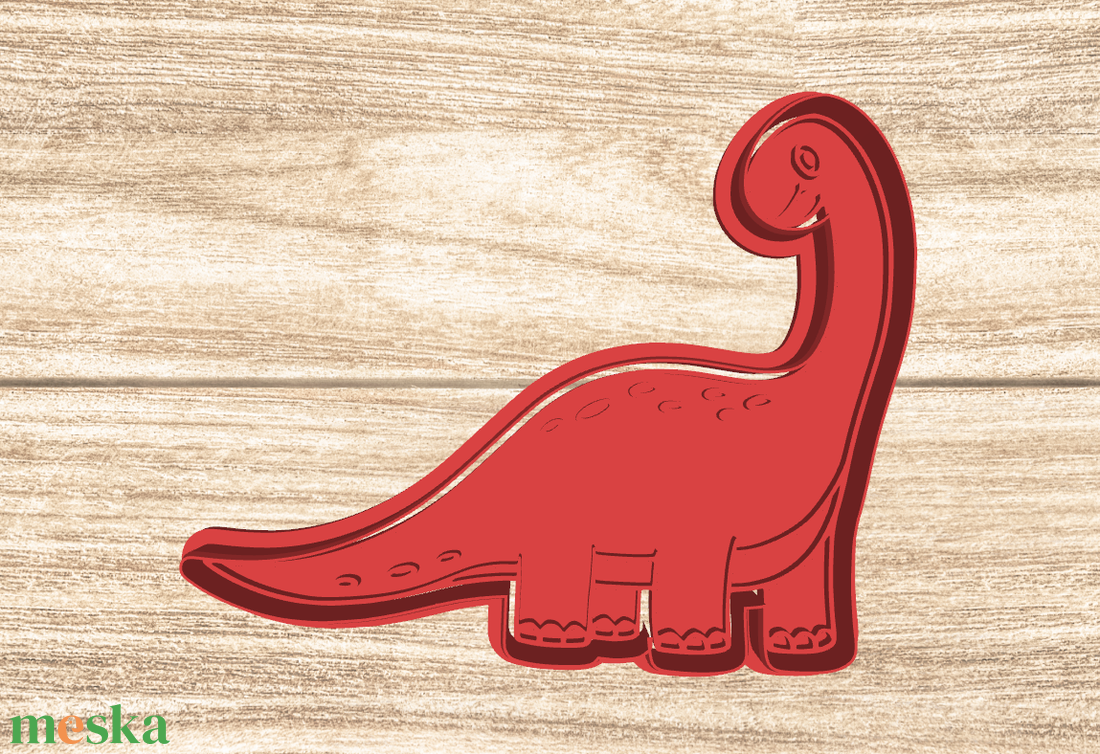 Dinoszaurusz sütikiszúró és pecsét: Brontosaurus - otthon & életmód - konyhafelszerelés, tálalás - sütés, főzés - sütikiszúró - Meska.hu