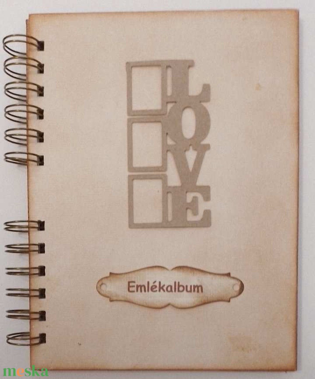 LOVE feliratú album - esküvő  - eljegyzés - évforduló - emlékírás - élménybeszámoló - egyediajándékötlet - örök emlék 2 - otthon & életmód - papír írószer - album & fotóalbum - Meska.hu