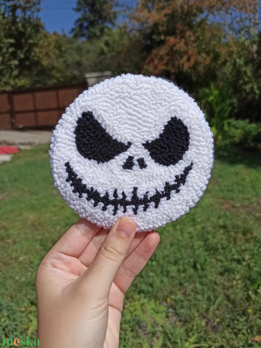 Jack Skellington poháralátét halloween (karácsonyi lidércnyomás) - otthon & életmód - konyhafelszerelés, tálalás - tálalás - tányér- és poháralátét - Meska.hu