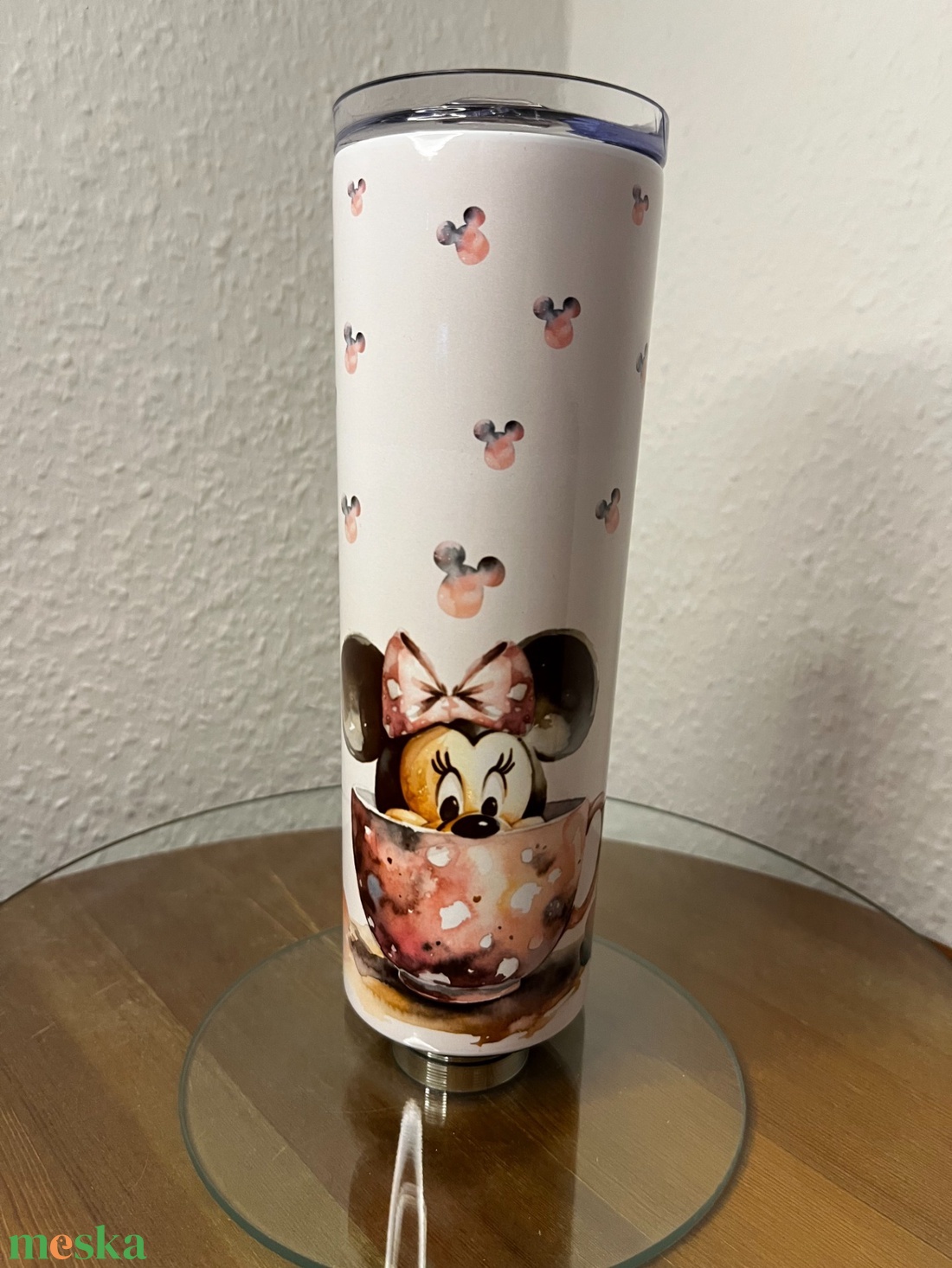 Skinny tumbler - Minnie egér II. 600 ml - művészet - más művészeti ág - Meska.hu