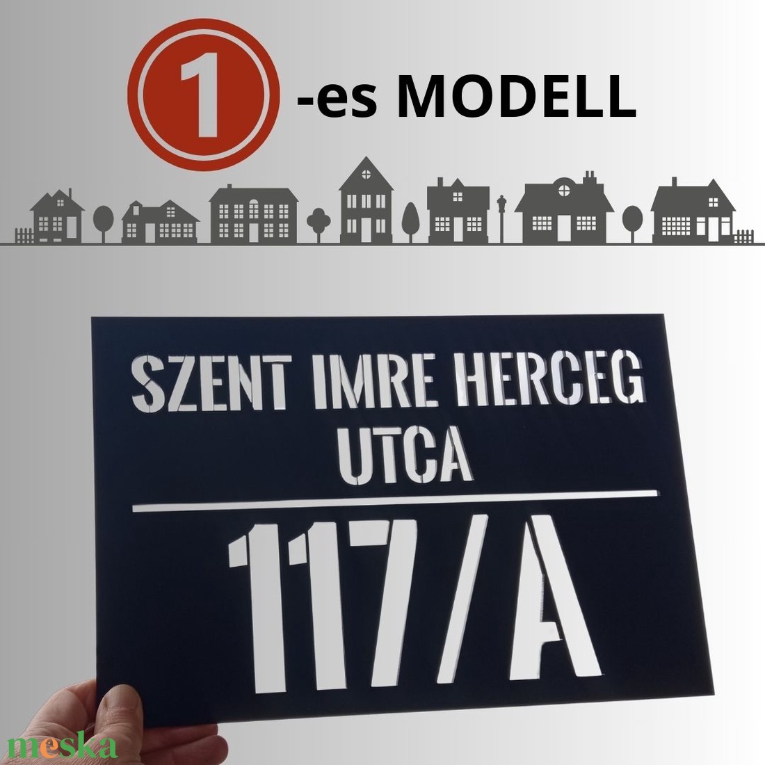  HÁZSZÁMTÁBLA - MODERN DESIGN - otthon & életmód - ház & kert - házszám - Meska.hu