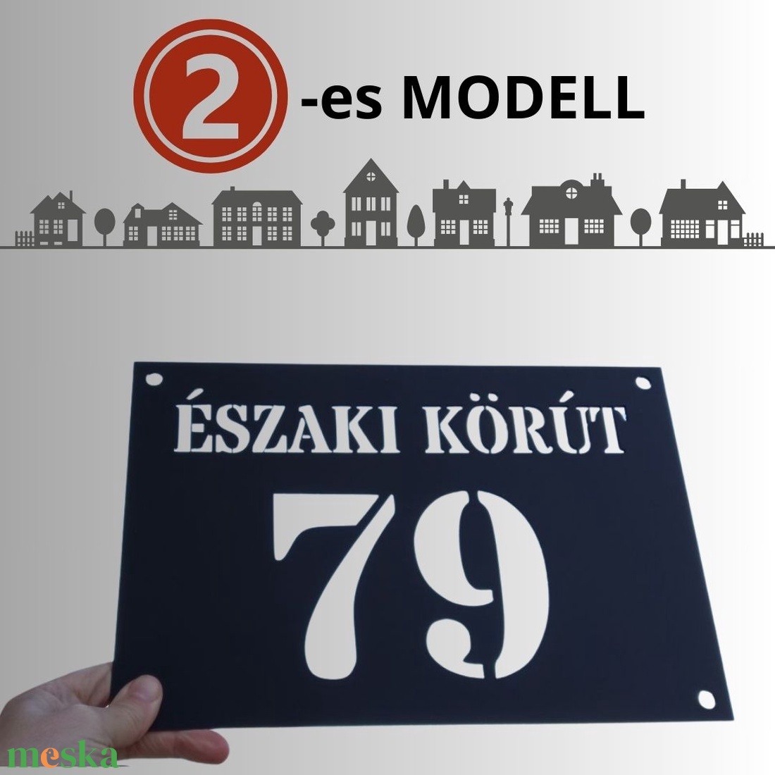  HÁZSZÁMTÁBLA - MODERN DESIGN - otthon & életmód - ház & kert - házszám - Meska.hu