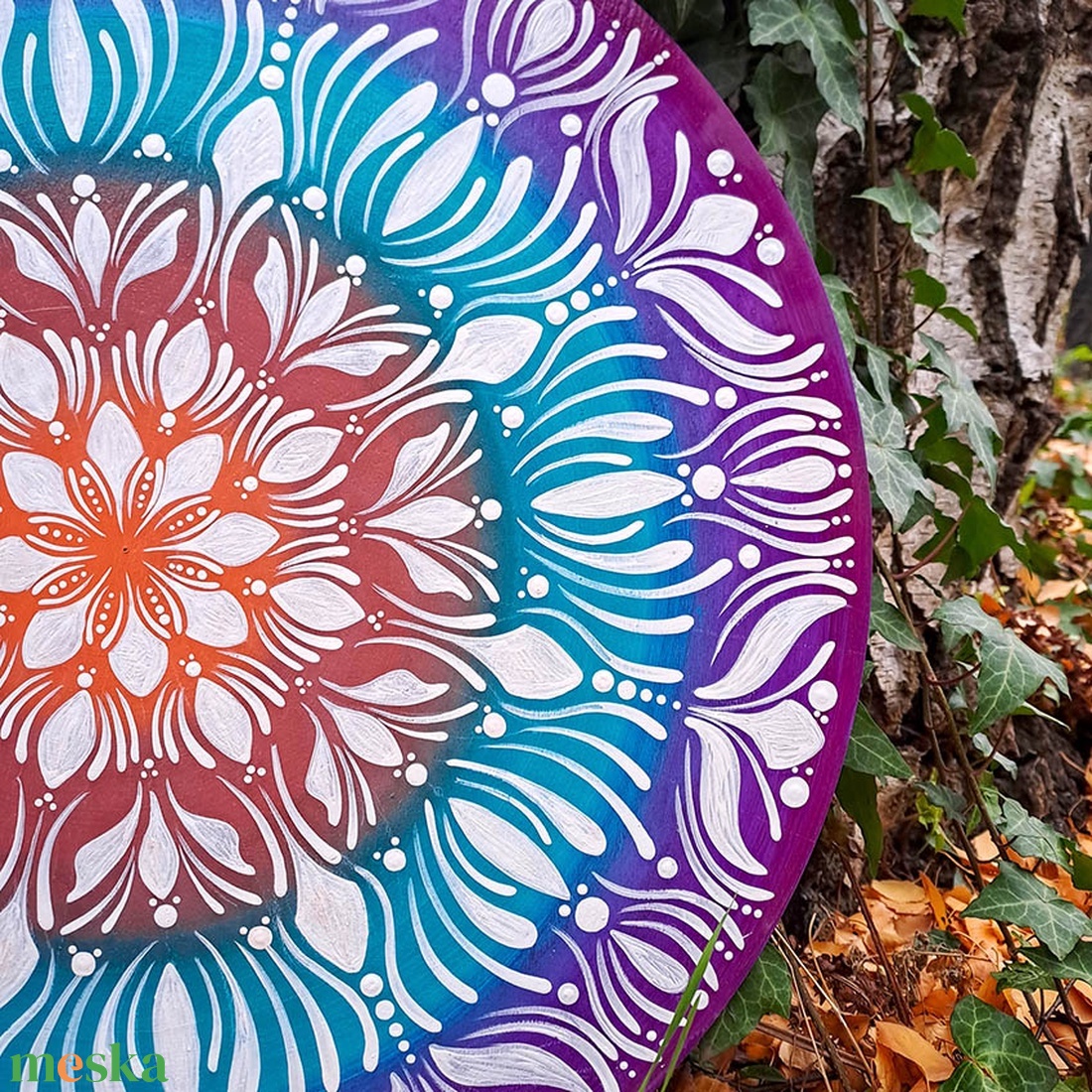 Hajnali csipke - 50 cm mandalafestmény - otthon & életmód - dekoráció - spiritualitás - mandala - Meska.hu