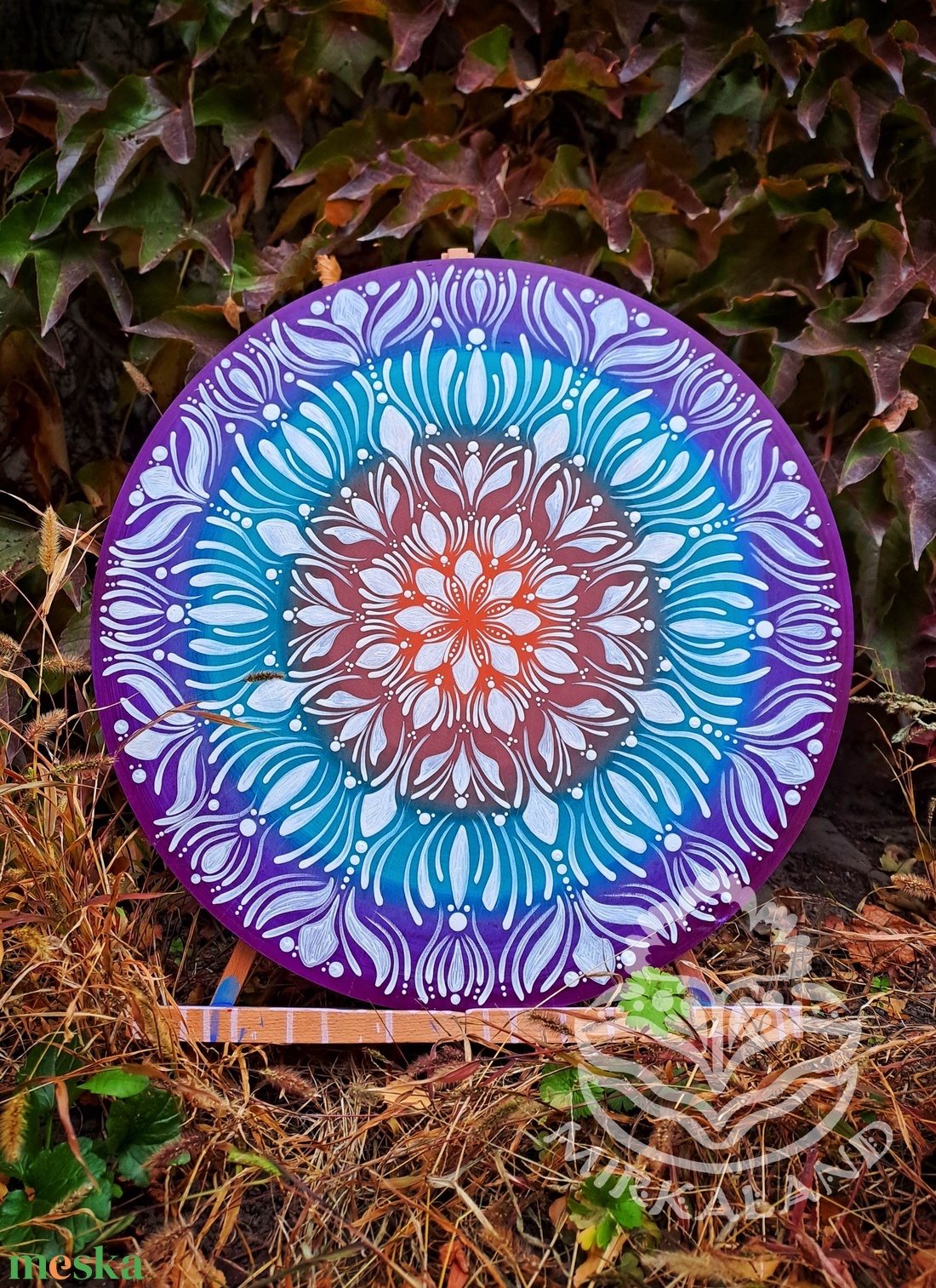 Hajnali csipke - 50 cm mandalafestmény - otthon & életmód - dekoráció - spiritualitás - mandala - Meska.hu