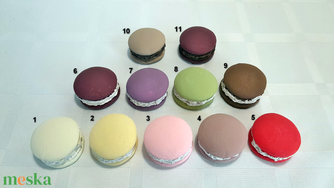 Karácsonyi gipsz macaron - festett - kellékek & szerszámok - dekorációs kellékek - egyéb kellékek - Meska.hu