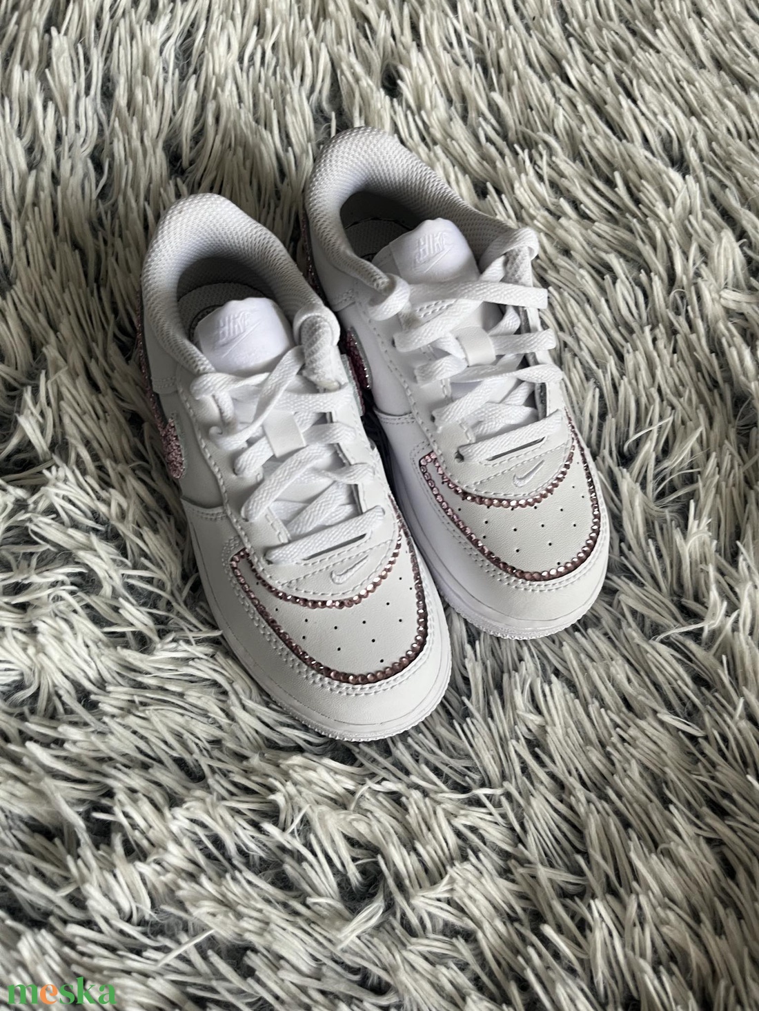 Strasszozott,Nike air force1 gyerekcipő - ruha & divat - cipő & papucs - zokni - Meska.hu