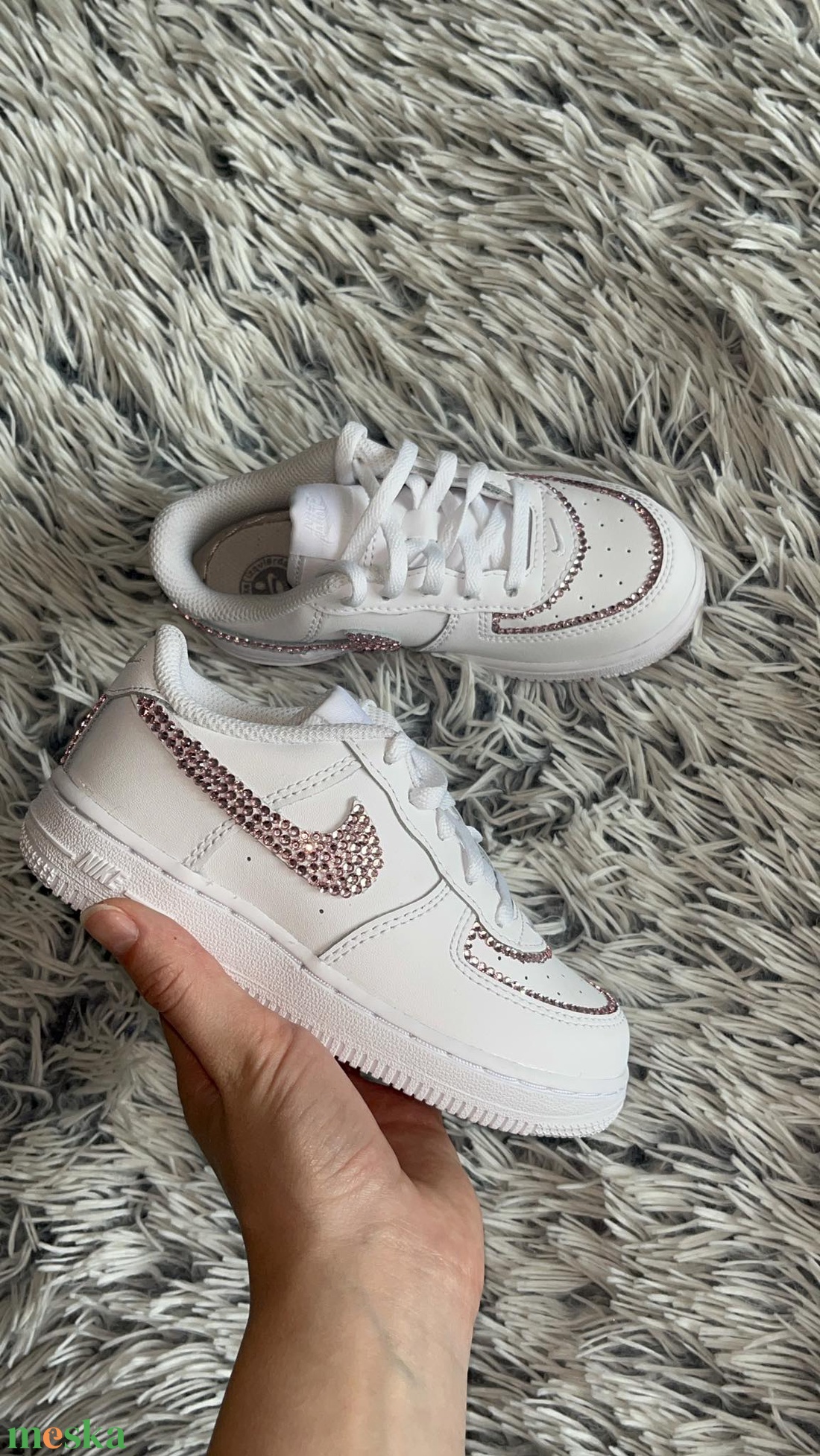 Strasszozott,Nike air force1 gyerekcipő - ruha & divat - cipő & papucs - zokni - Meska.hu