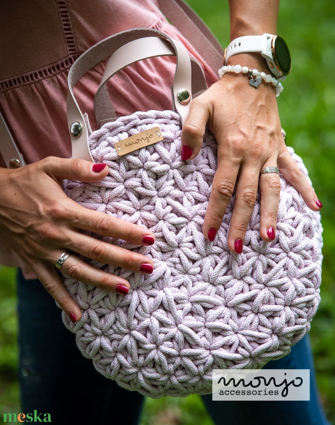 Bella horgolt kézi- és crossbody táska - táska & tok - kézitáska & válltáska - vállon átvethető táska - Meska.hu