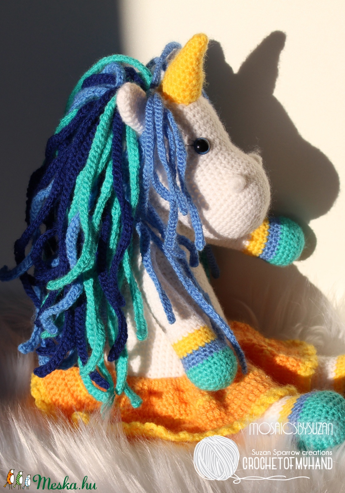 Horgolt unicornis amigurumi - Emily - játék & sport - plüssállat & játékfigura - unikornis - Meska.hu