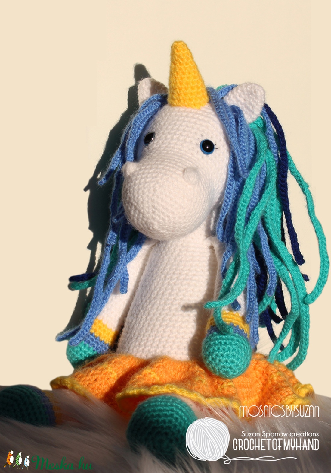 Horgolt unicornis amigurumi - Emily - játék & sport - plüssállat & játékfigura - unikornis - Meska.hu