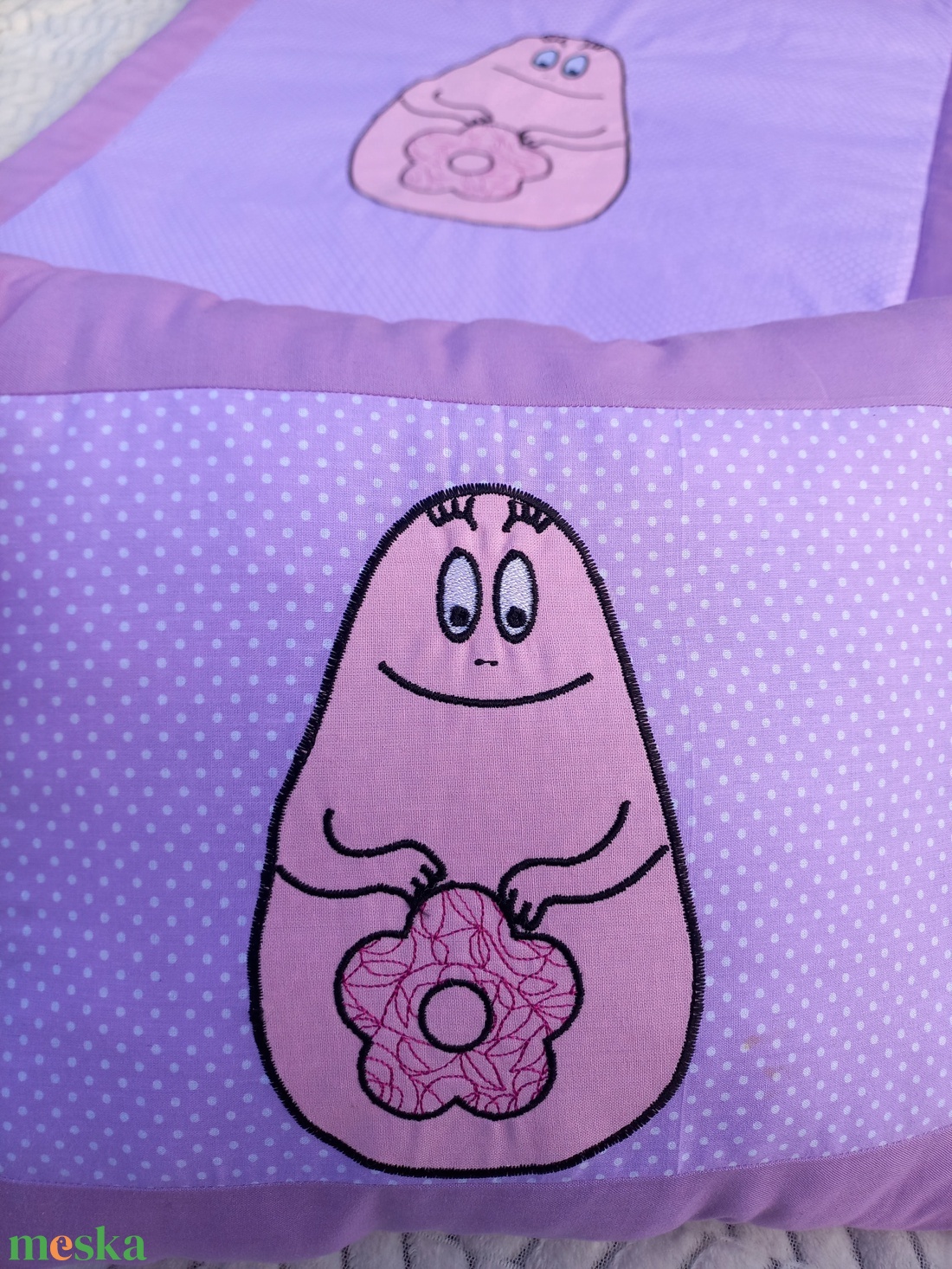 Barbapapa foltvarrott gyermekágynemű több színben - játék & sport - ovis felszerelés - ovis ágynemű - Meska.hu