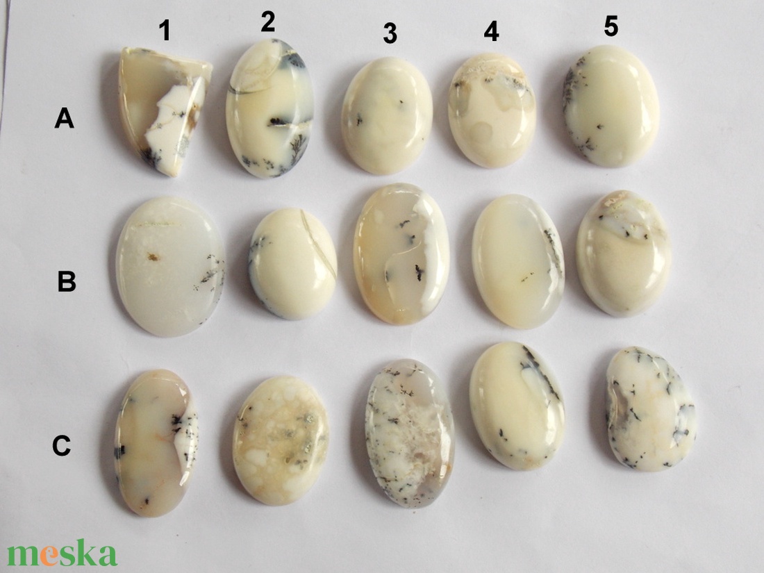 Dendrite  opál / Merlinit / 1 - kellékek & szerszámok - gyöngy, ékszerkellék - cabochon - Meska.hu