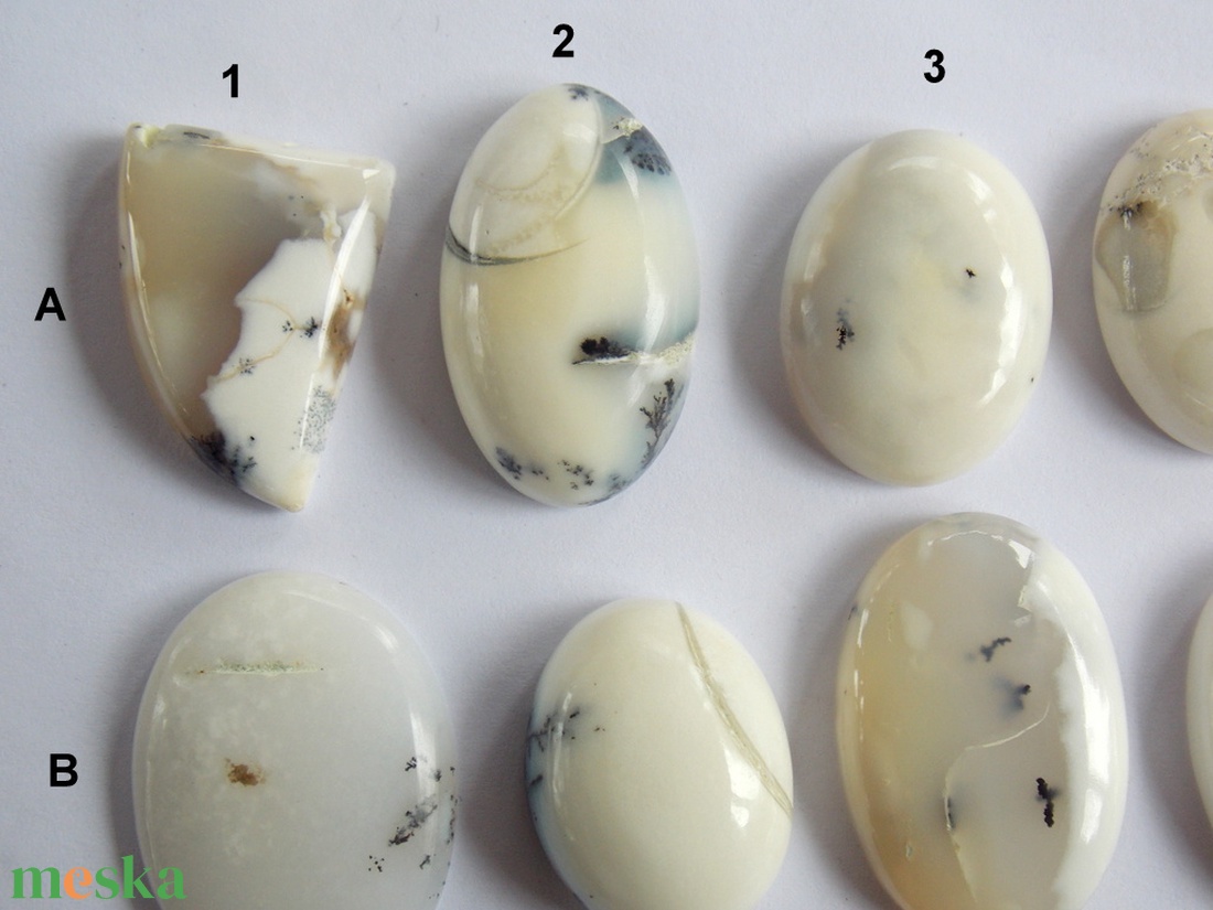 Dendrite  opál / Merlinit / 1 - kellékek & szerszámok - gyöngy, ékszerkellék - cabochon - Meska.hu