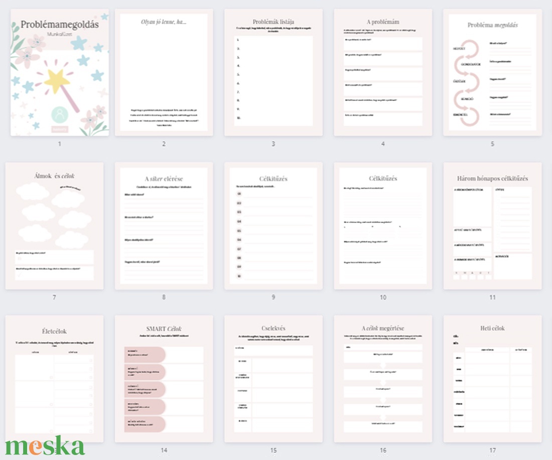 Problémamegoldás - nyomtatható munkafüzet - otthon & lakás - papír írószer - naptár & tervező - Meska.hu