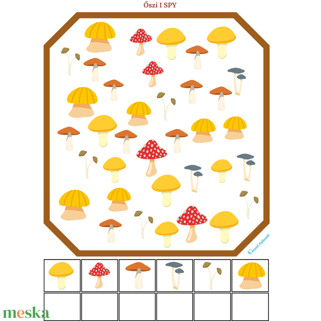 Őszi témájú játékos foglalkoztató - játék & sport - készségfejlesztő és logikai játék - oktató játékok - Meska.hu