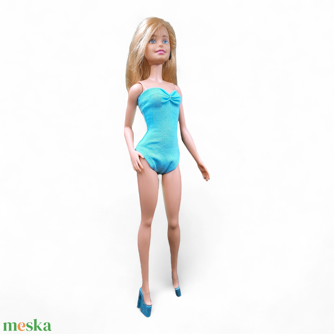 Kék body, dressz, fürdőruha- ruha barbie típusú babákhoz - játék & sport - baba & babaház - barbie ruhák - Meska.hu