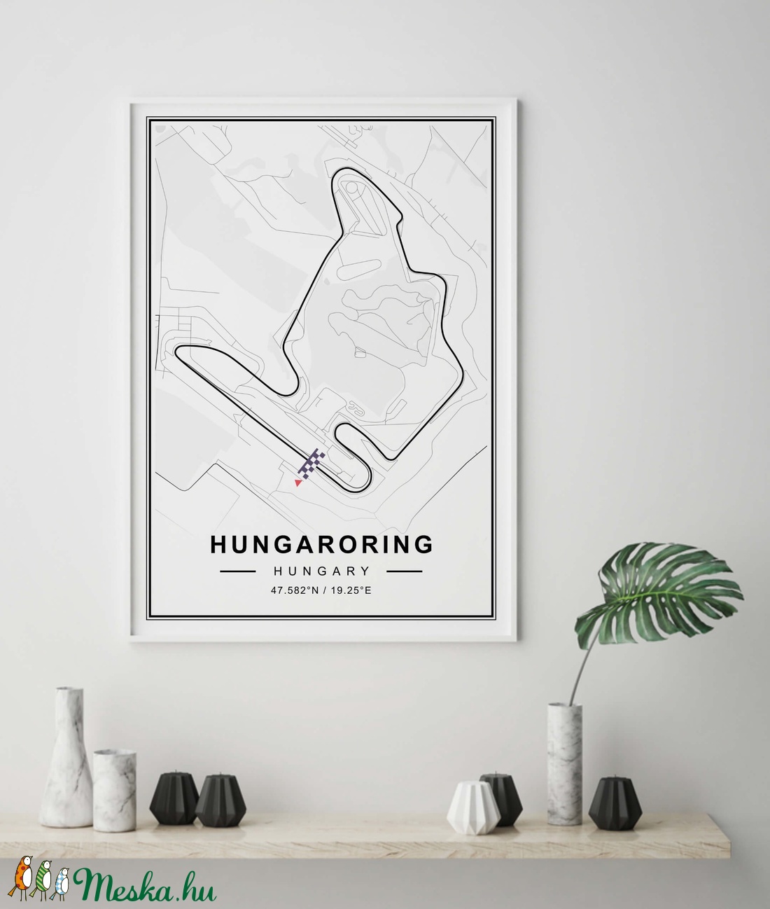 Forma 1, Formula 1, Hungaroring autóverseny pálya poszter, falikép, Mogyoród térkép, -  - Meska.hu