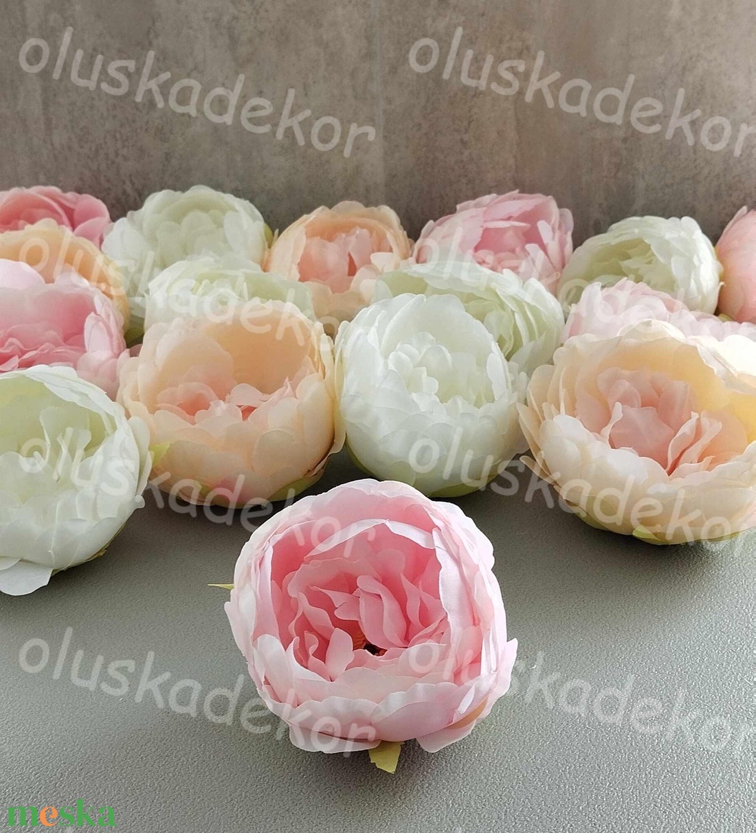 Peony, Peónia, Bazsarózs fejvirág, 9cm - kellékek & szerszámok - dekorációs kellékek - egyéb kellékek - Meska.hu