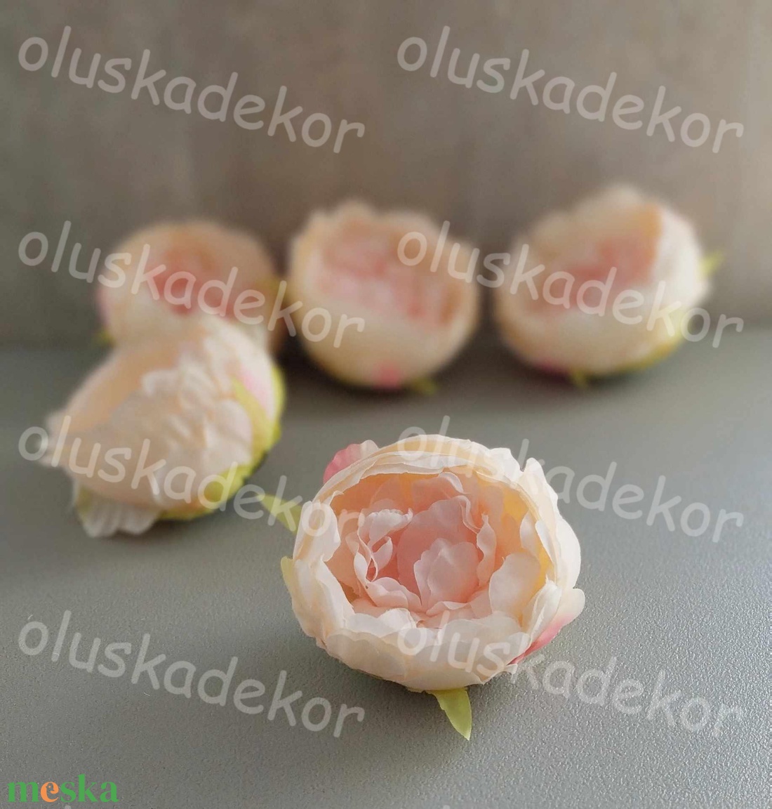 Peony, Peónia, Bazsarózs fejvirág, 9cm - kellékek & szerszámok - dekorációs kellékek - egyéb kellékek - Meska.hu