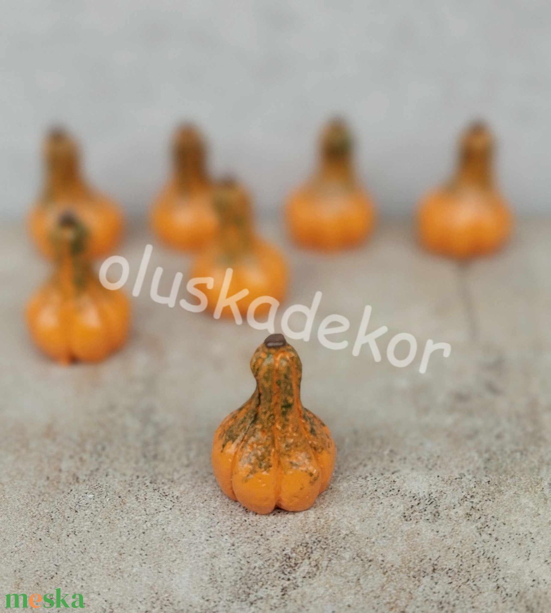 Mini tök, halloween, hosszúkás, 3x2,4cm - kellékek & szerszámok - dekorációs kellékek - figurák - Meska.hu