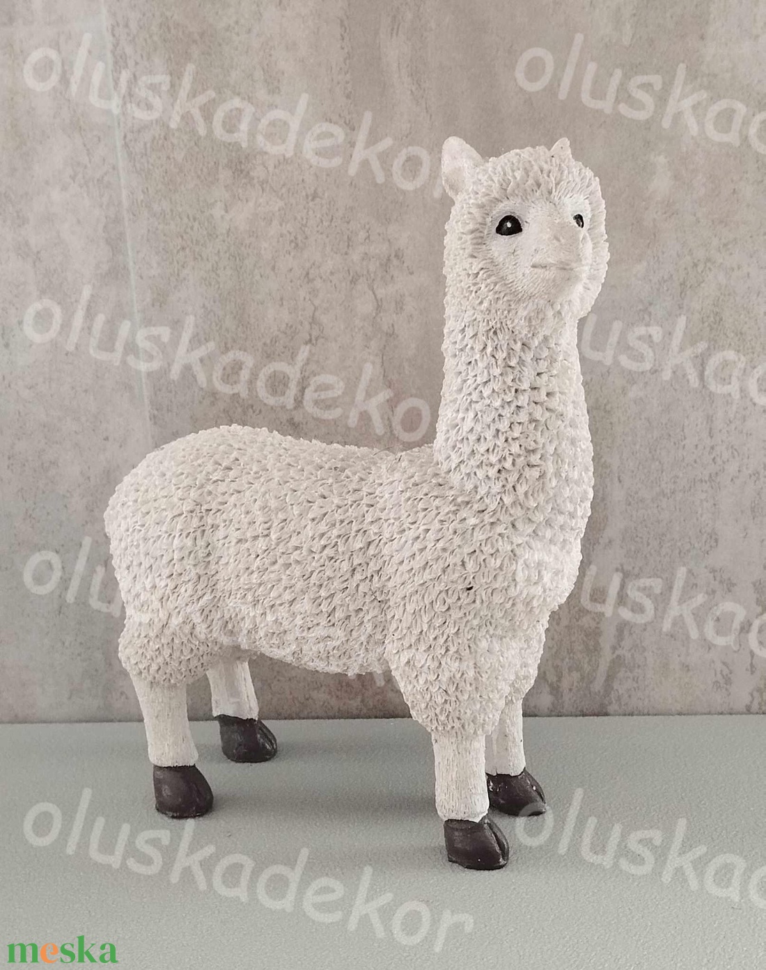 Láma, álló, tavaszi, nyári dekor figura13cm - kellékek & szerszámok - dekorációs kellékek - egyéb kellékek - Meska.hu