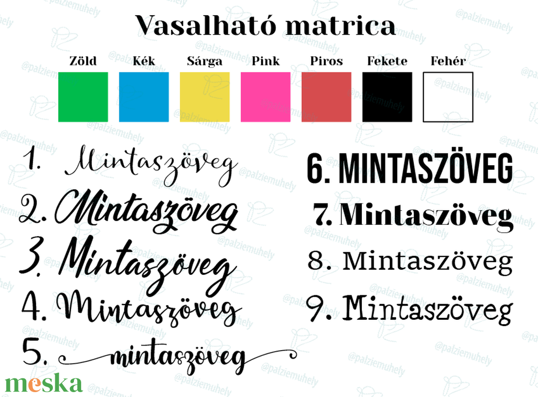 Egyedi Szöveg - Vasalható Matrica Fólia - kellékek & szerszámok - méteráru - felvarrható, vasalható kellék - Meska.hu