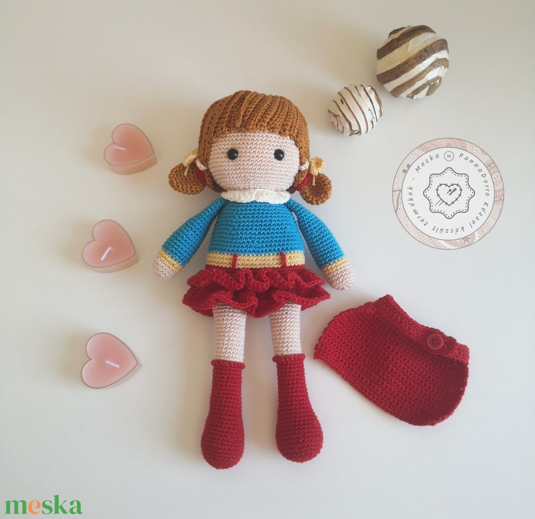 Horgolt supergirl baba, szuperhősöknek, kézzel készült amigurumi figura, gyermek játék, legjobb barát, utazáshoz társ - játék & sport - baba & babaház - öltöztethető baba - Meska.hu