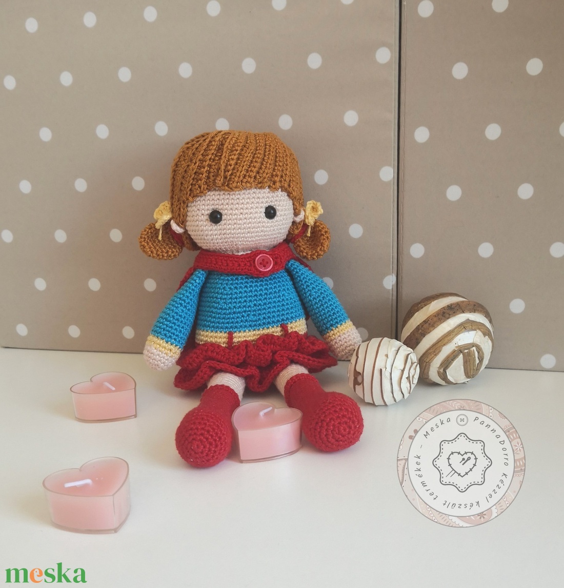 Horgolt supergirl baba, szuperhősöknek, kézzel készült amigurumi figura, gyermek játék, legjobb barát, utazáshoz társ - játék & sport - baba & babaház - öltöztethető baba - Meska.hu