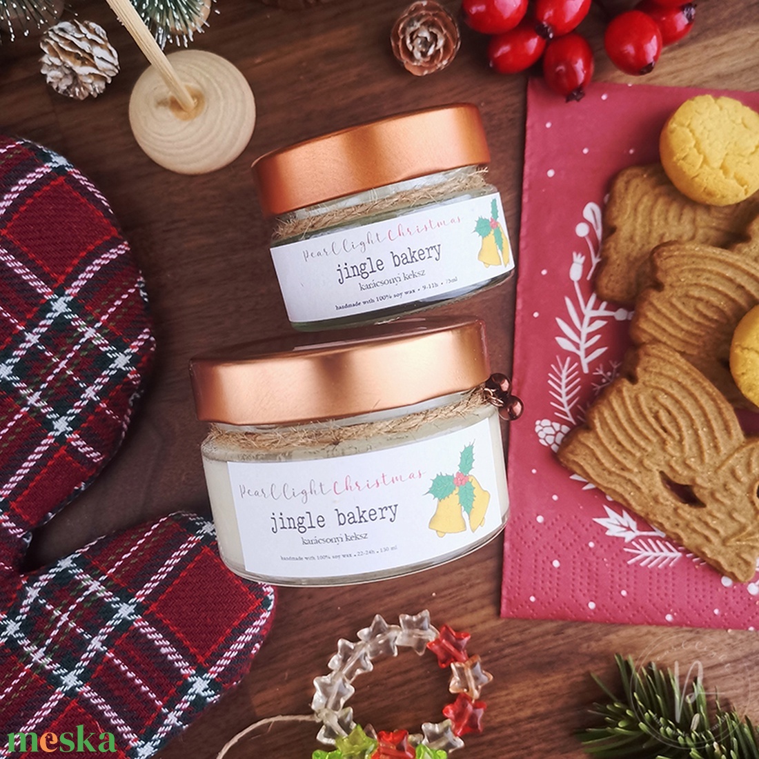 Jingle Bakery 75 ml - karácsony - karácsonyi lakásdekoráció - karácsonyi illatgyertya, mécses - Meska.hu