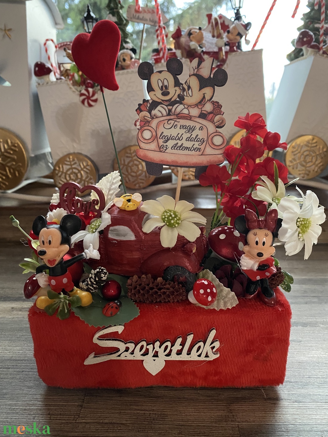 Disney Minnie és Mickey asztal disz  - otthon & életmód - dekoráció - ajtó- és ablak dekoráció - ablakdísz - Meska.hu