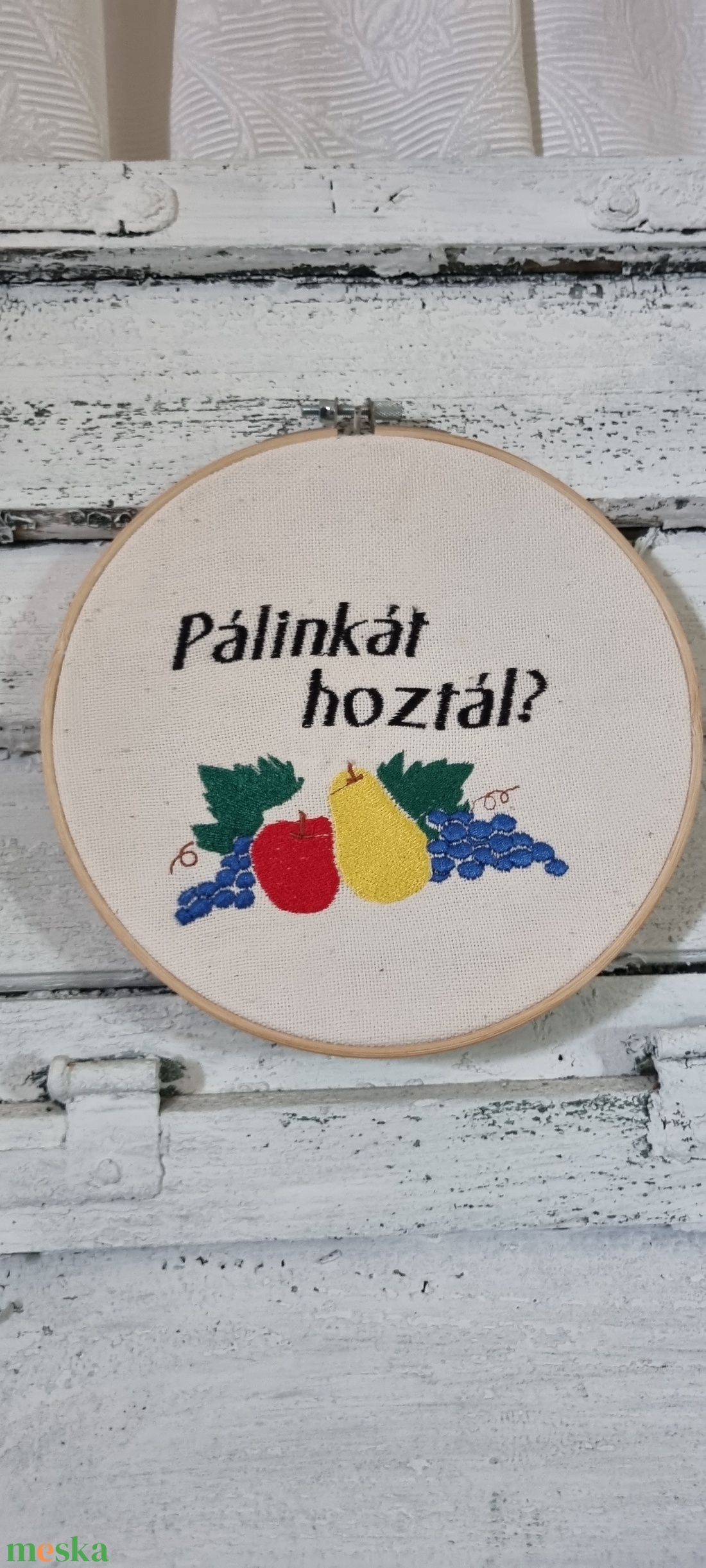 Gépi hímzéssel készült ajtódísz, falidísz - otthon & életmód - dekoráció - ajtó- és ablak dekoráció - ajtódísz & kopogtató - Meska.hu