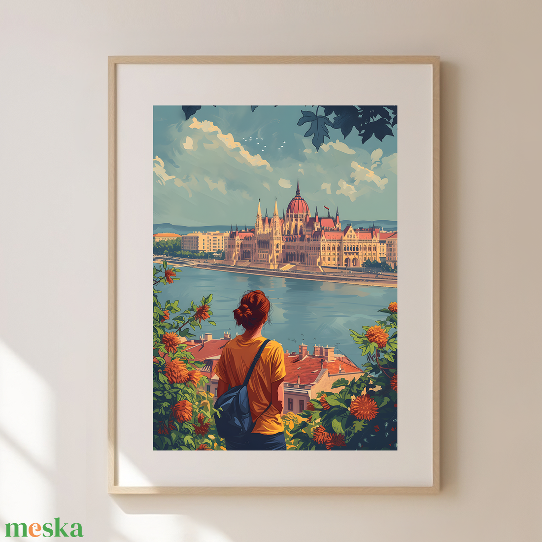 Fedezze fel Budapest Varázsát: Travel Poster Falikép - otthon & lakás - dekoráció - kép & falikép - kép & falikép - Meska.hu