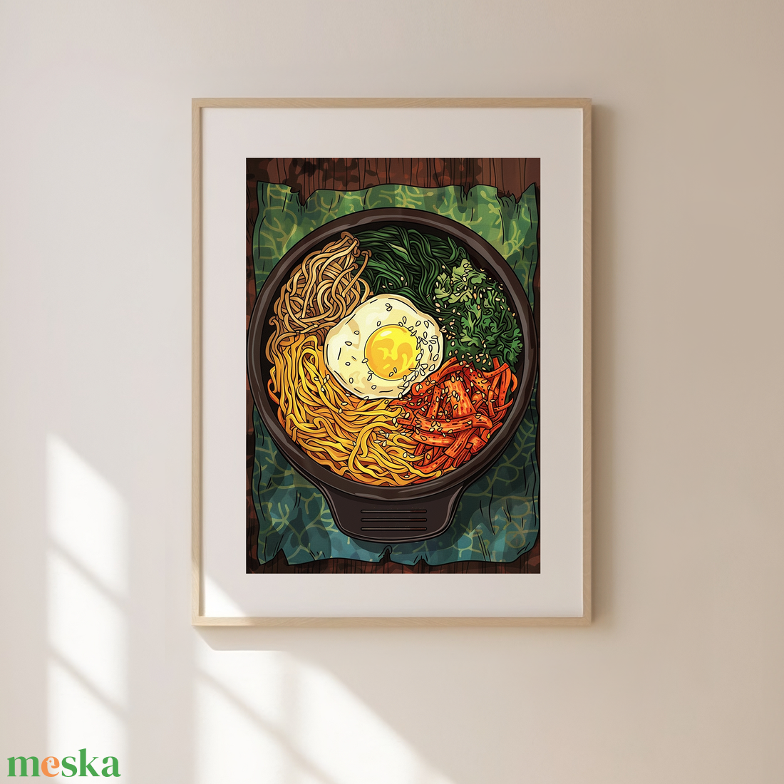  Food Poster falikép  Bibimbap - művészet - grafika & illusztráció - művészi nyomat - Meska.hu