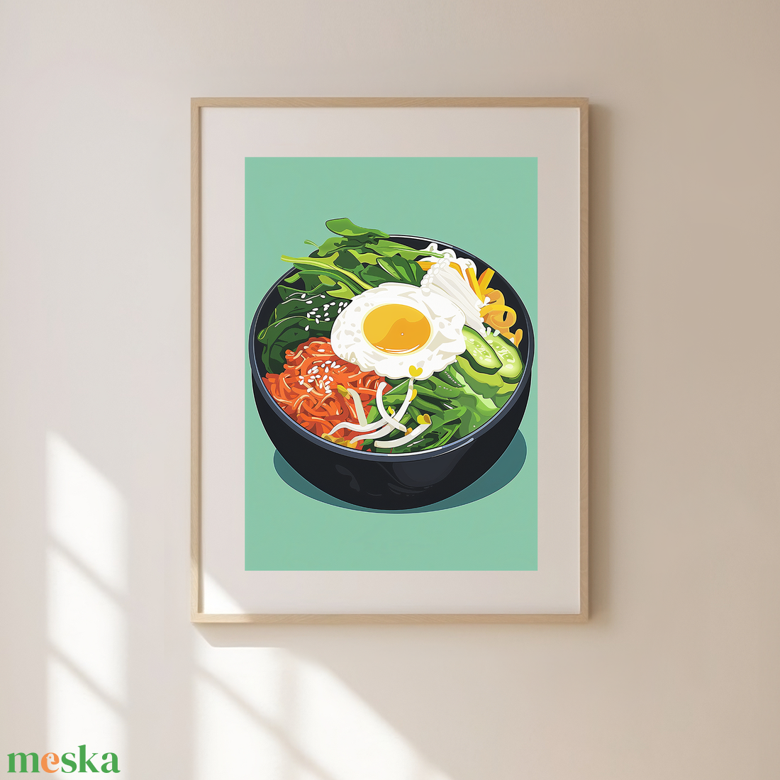  Food Poster falikép  Bibimbap - művészet - grafika & illusztráció - művészi nyomat - Meska.hu