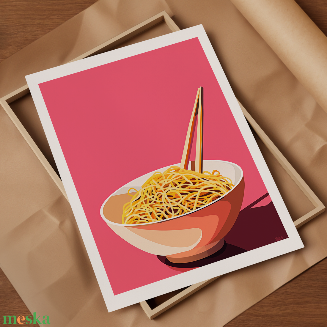  Food Poster falikép  Ramen - művészet - grafika & illusztráció - művészi nyomat - Meska.hu