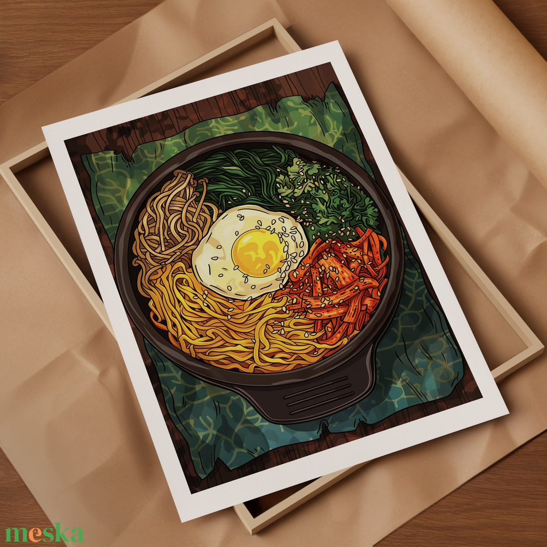  Food Poster falikép  Bibimbap - művészet - grafika & illusztráció - művészi nyomat - Meska.hu