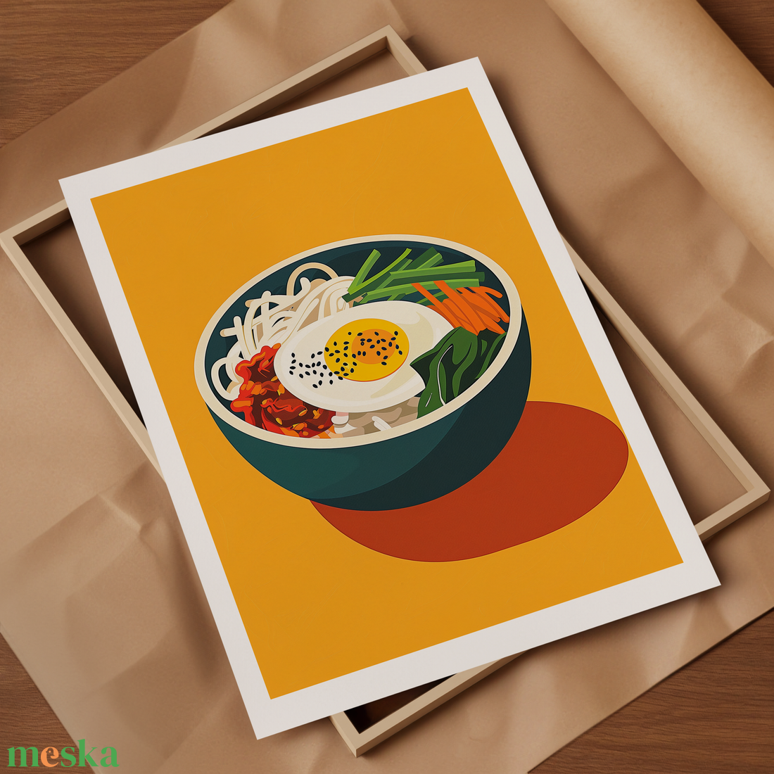  Food Poster falikép  Bibimbap - művészet - grafika & illusztráció - művészi nyomat - Meska.hu