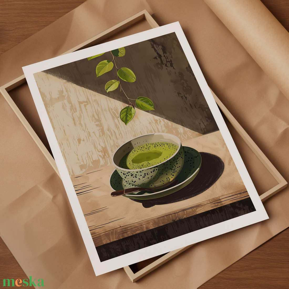  Food Poster falikép  Matcha tea - művészet - grafika & illusztráció - művészi nyomat - Meska.hu