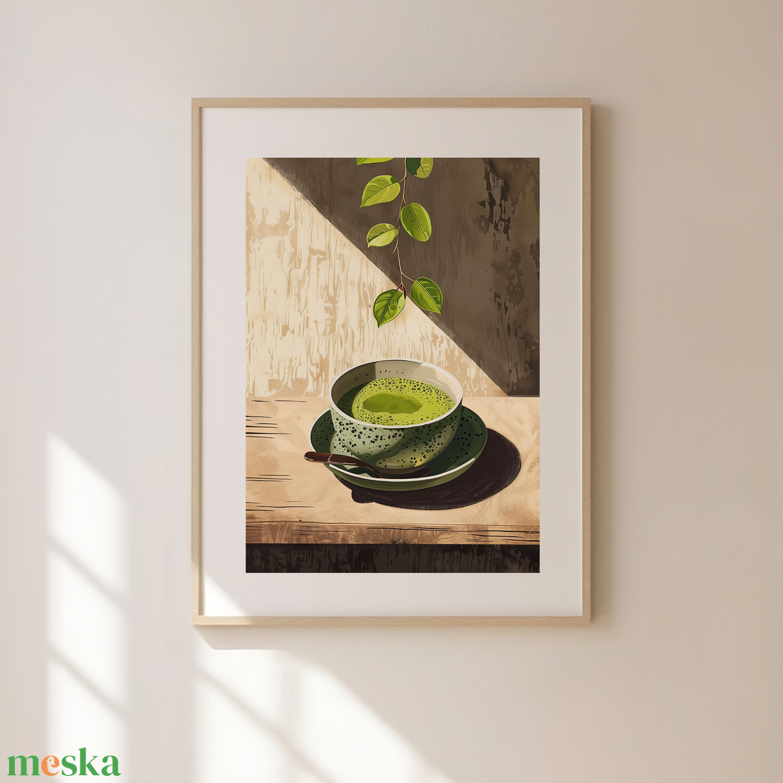  Food Poster falikép  Matcha tea - művészet - grafika & illusztráció - művészi nyomat - Meska.hu