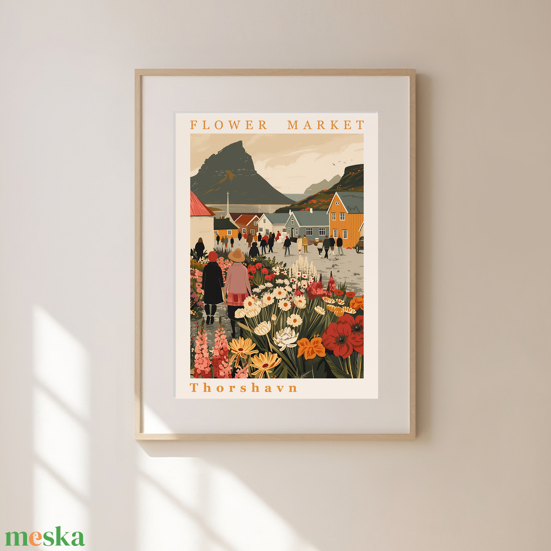 Thorshavn Inspirálta Travel Poster  Egyedi és Hangulatos Dekoráció - művészet - grafika & illusztráció - művészi nyomat - Meska.hu