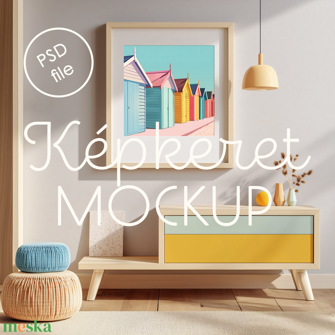 Képkeret Mockup  Natúr Stílusban, Természetes Árnyékokkal - művészet - grafika & illusztráció - digitális - Meska.hu