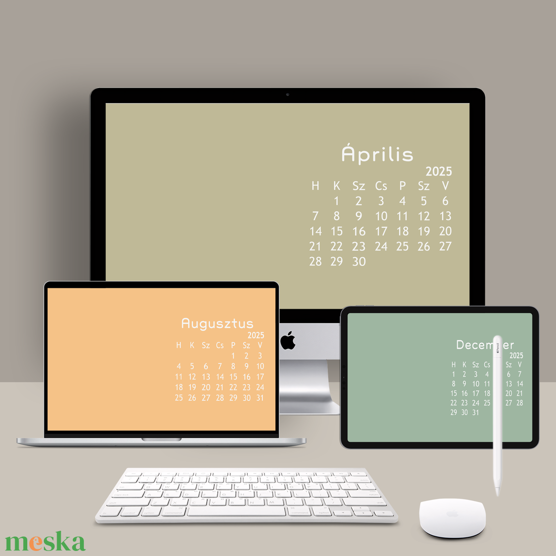Digitális Naptáras Háttérkép Csomag Monitorhoz, Laptophoz és Táblagéphez  Tavaszi Színekben - művészet - grafika & illusztráció - digitális - Meska.hu