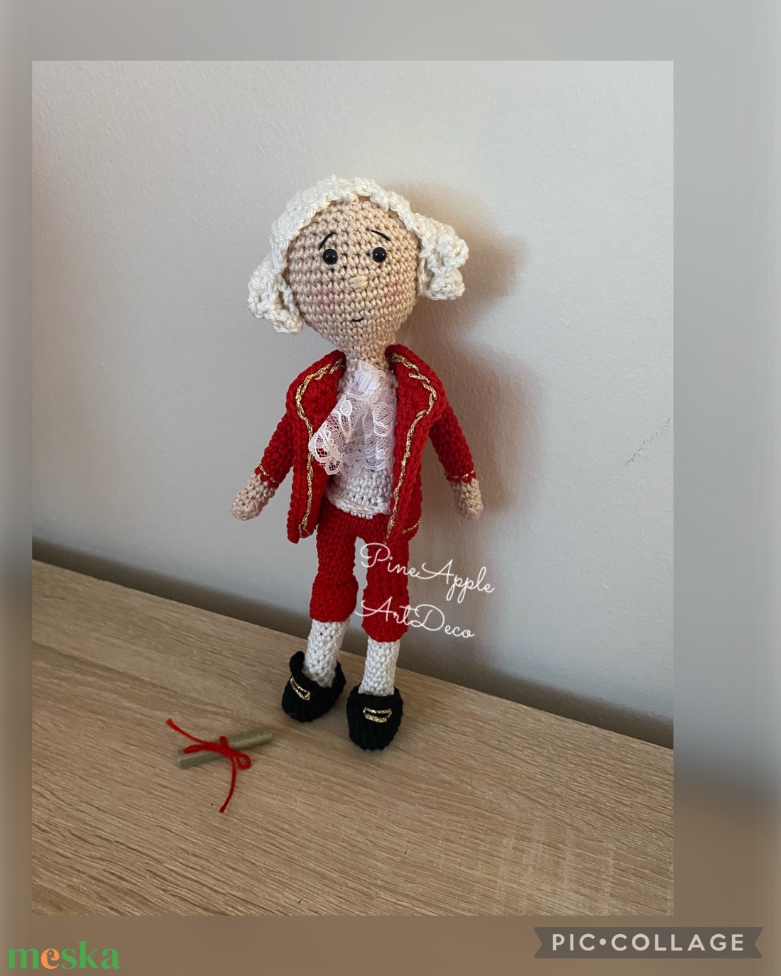 Horgolt Mozart baba amigurumi (Messza) - játék & sport - baba & babaház - baba - Meska.hu