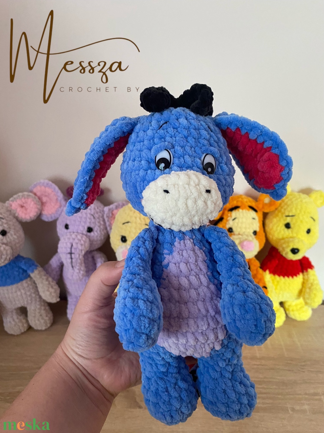 Horgolt Füles a Micimackóból amigurumi (Messza) - játék & sport - plüssállat & játékfigura - plüss mesefigurák - Meska.hu